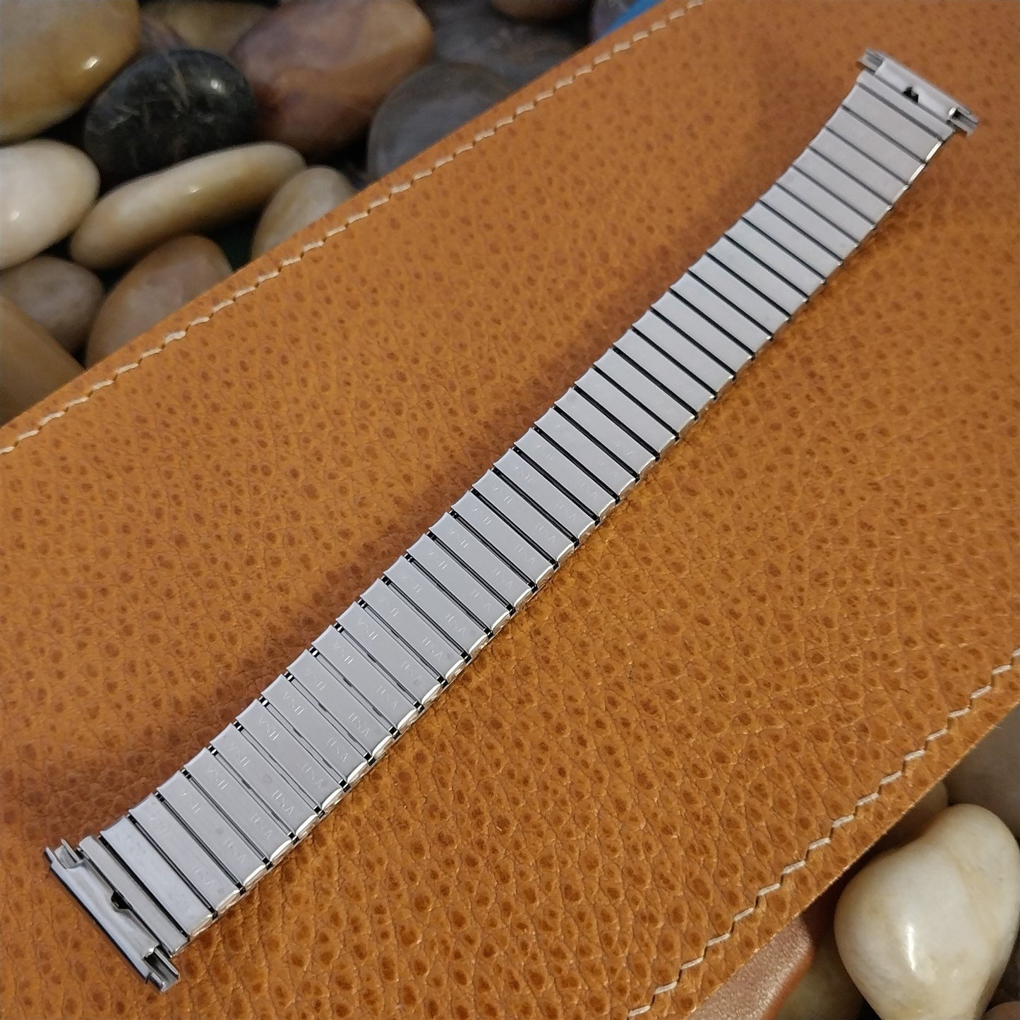 1970s nos Speidel USA Twist-On Stainless Steel 16mm 18mm 19mm Vintage Watch Band