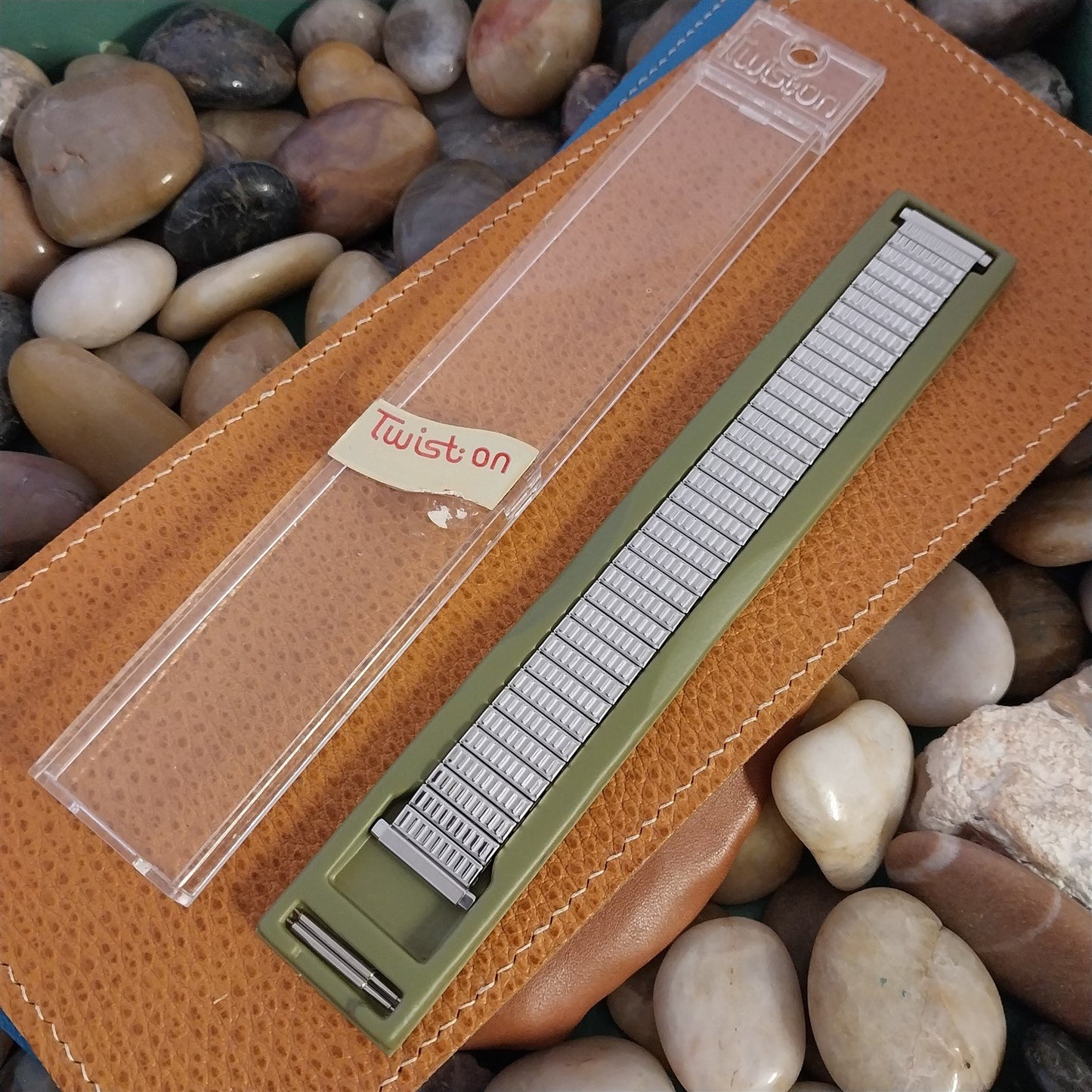 1970s nos Speidel USA Twist-On Stainless Steel 16mm 18mm 19mm Vintage Watch Band