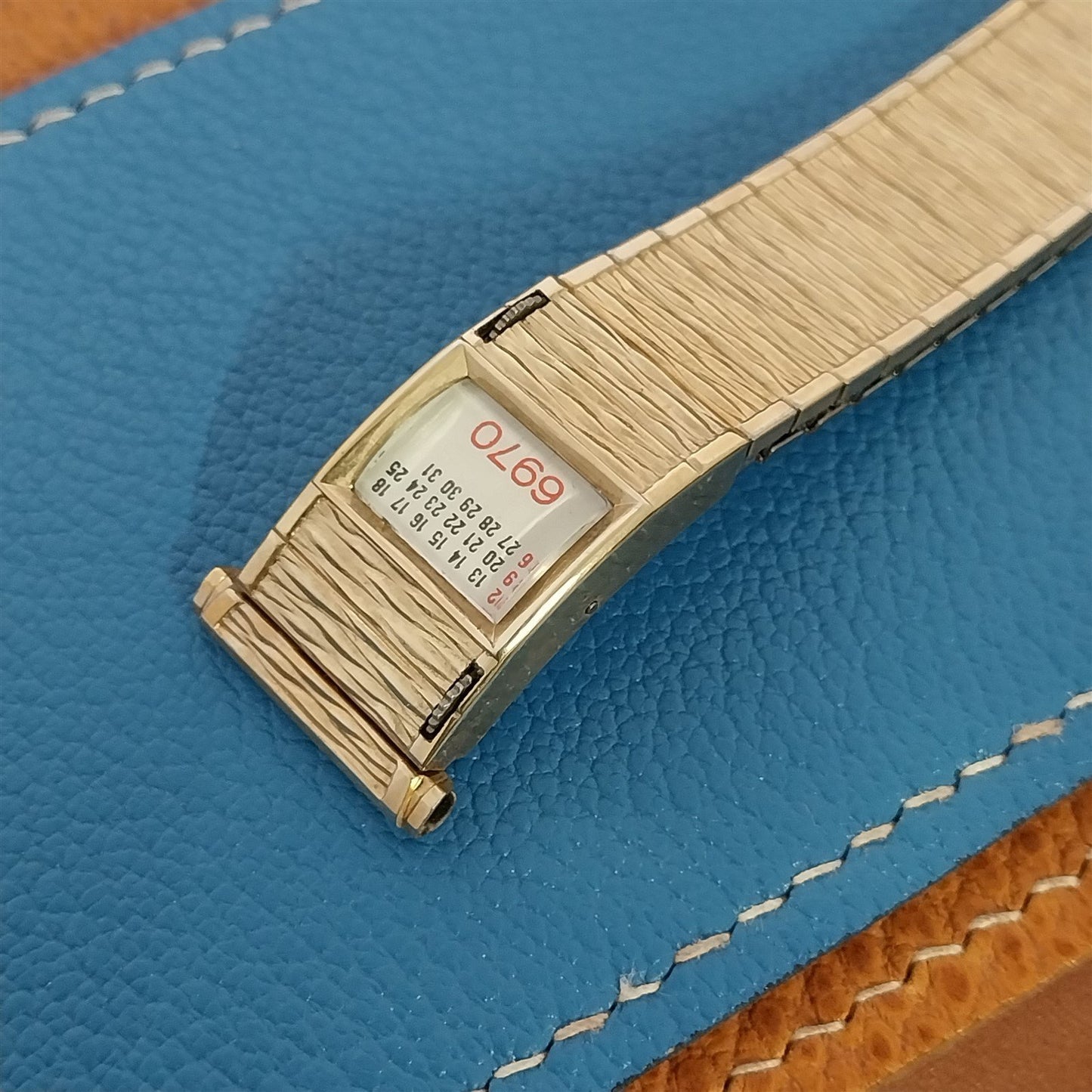 18mm 19mm 17mm Unused Speidel Valencia Calendater 10k Gold Vintage Watch Band