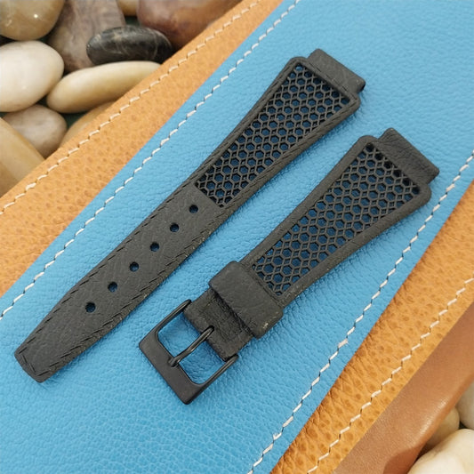 18mm Skindiver Blackout Playa Swiss Unused Classic nos 1970s Vintage Watch Band