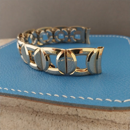 5/8" Yellow Gold-Fill Speidel MCM Pieces of Eight Unused nos Vintage Watch Band