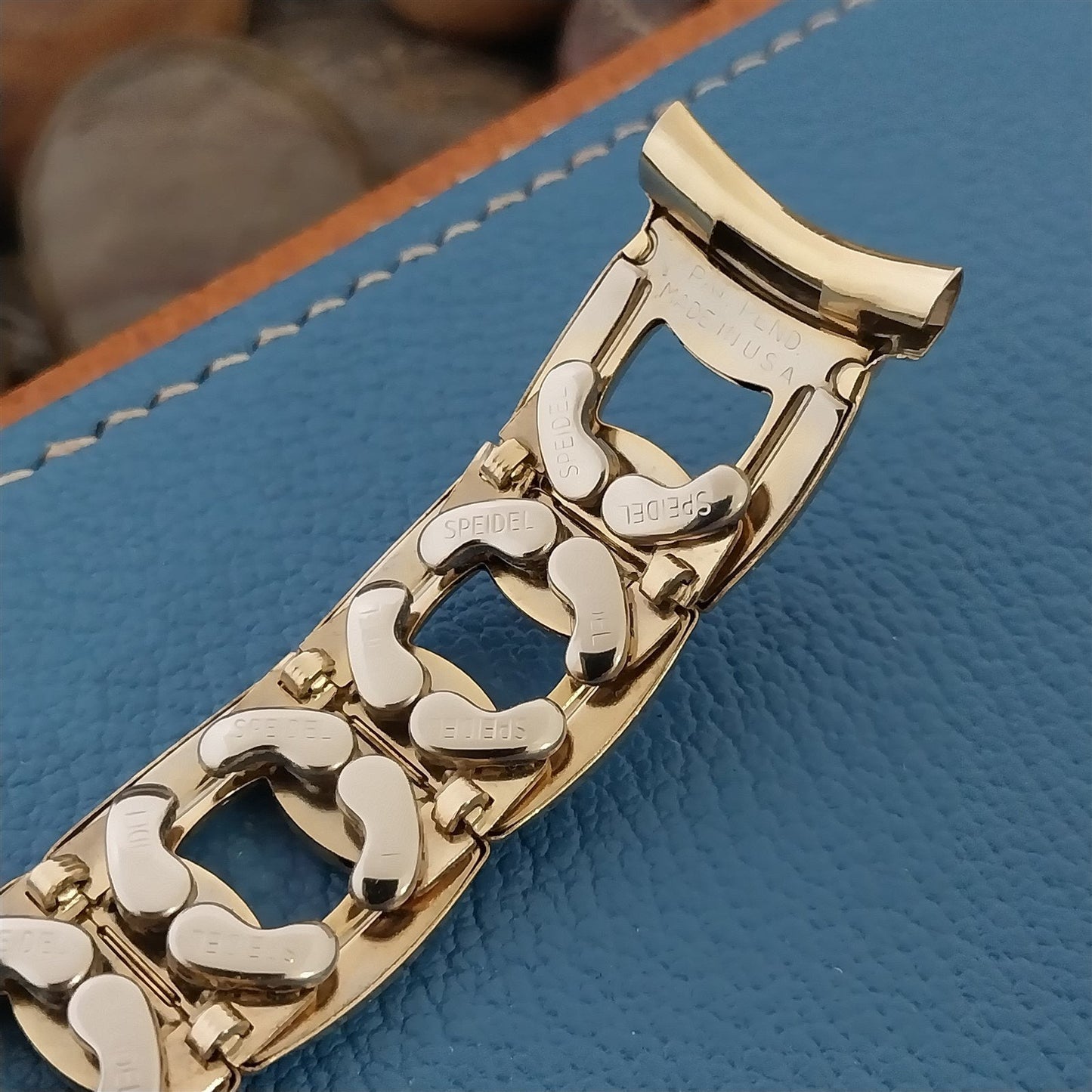 10K Yellow Gold-Filled Speidel MCM Pieces of Eight Unused Vintage Watch Band