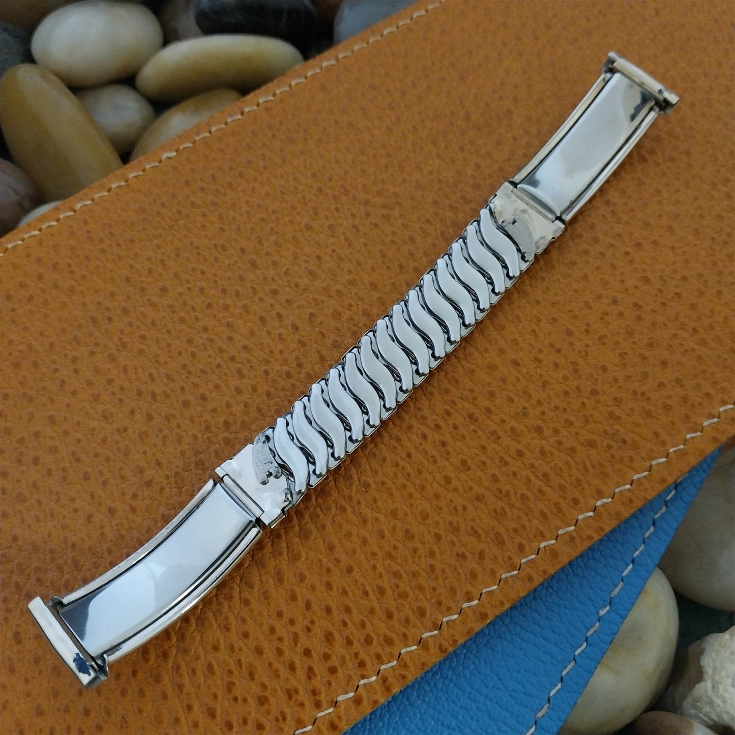 Vintage 5/8" 1940s White Gold-Filled Stonewall Classic Stretch Unused Watch Band
