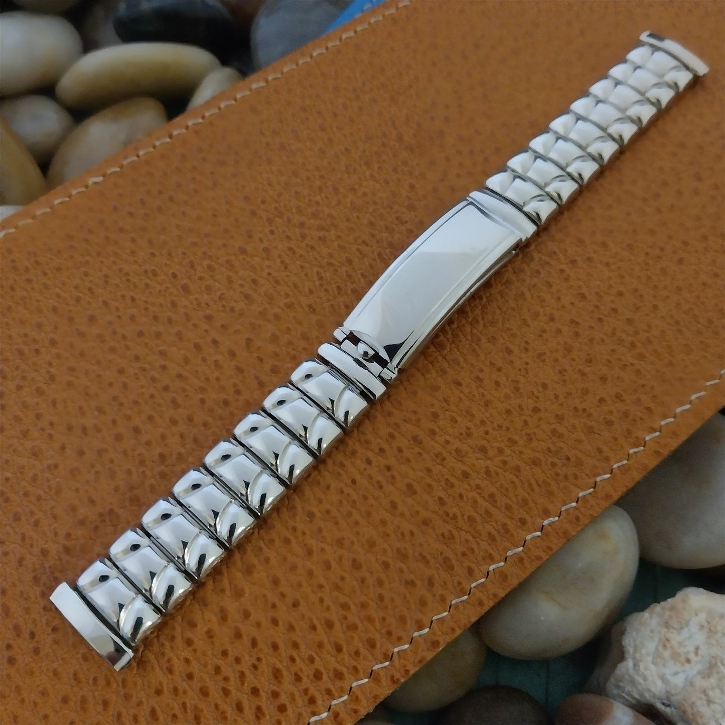 1940s Vintage Stonewall White Gold-Filled 5/8" MCM Unused Classic nos Watch Band