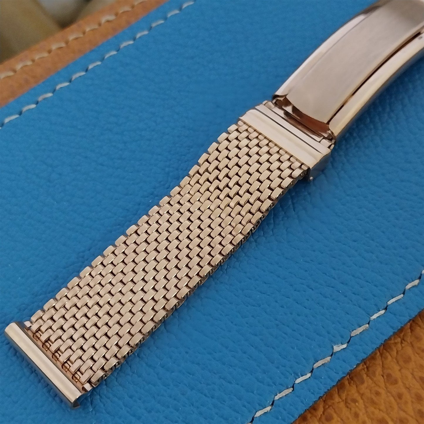 Benrus 5/8" 12k Rose Gold Filled Mesh Unused Classic 1940s Vintage Watch Band