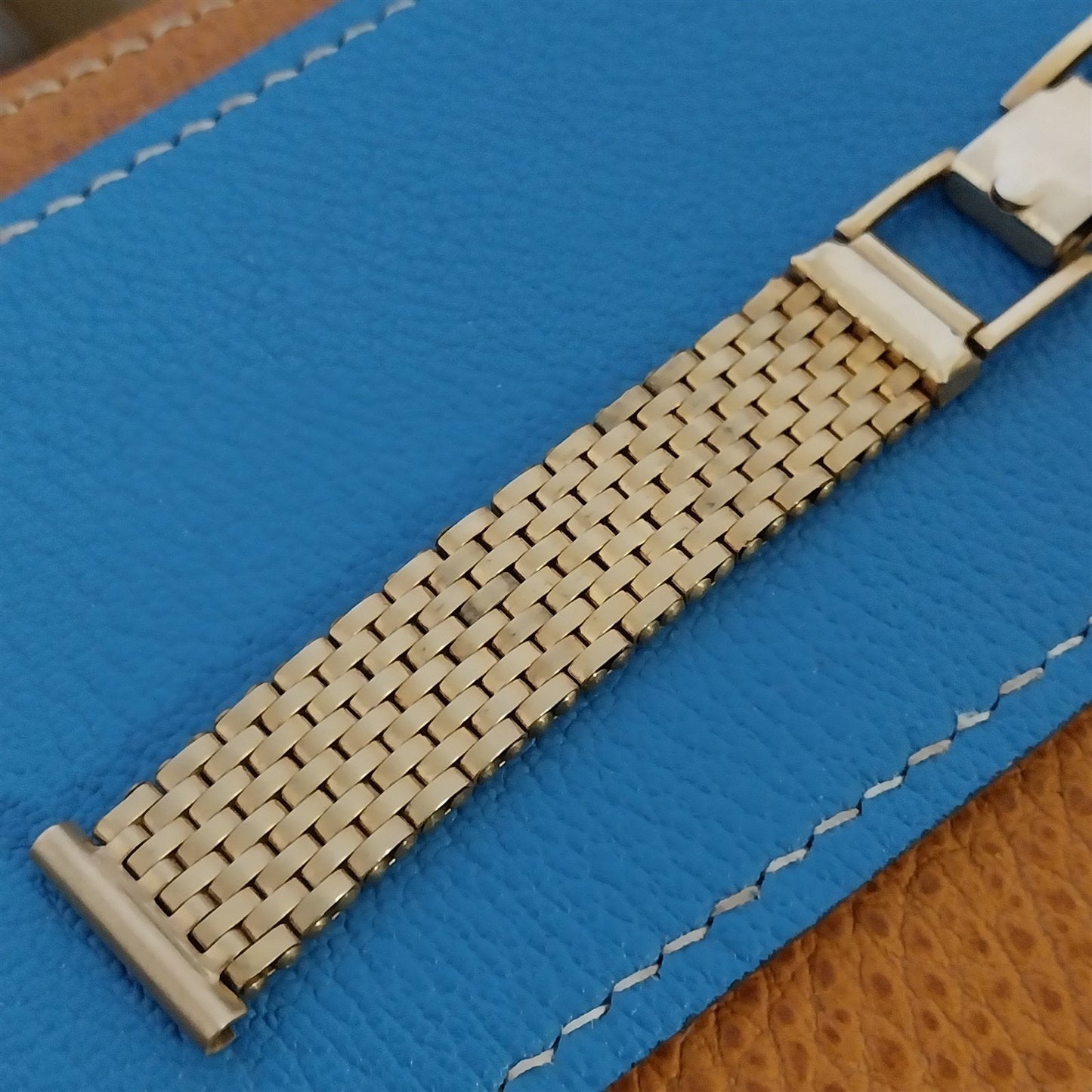 Vintage 5/8" Classique 12k Gold-Filled Basketweave Mesh Unused 1940s Watch Band