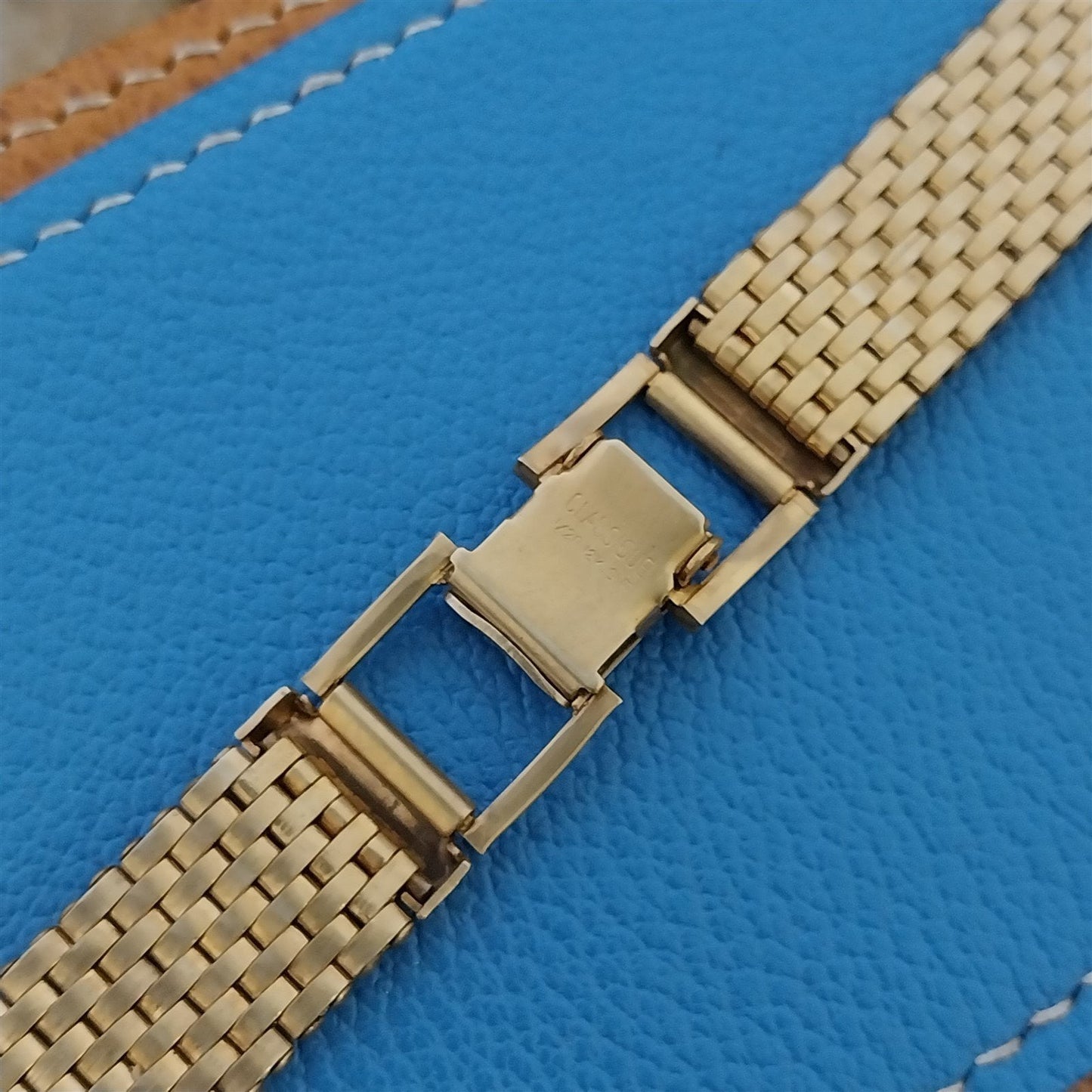 Vintage 5/8" Classique 12k Gold-Filled Basketweave Mesh Unused 1940s Watch Band