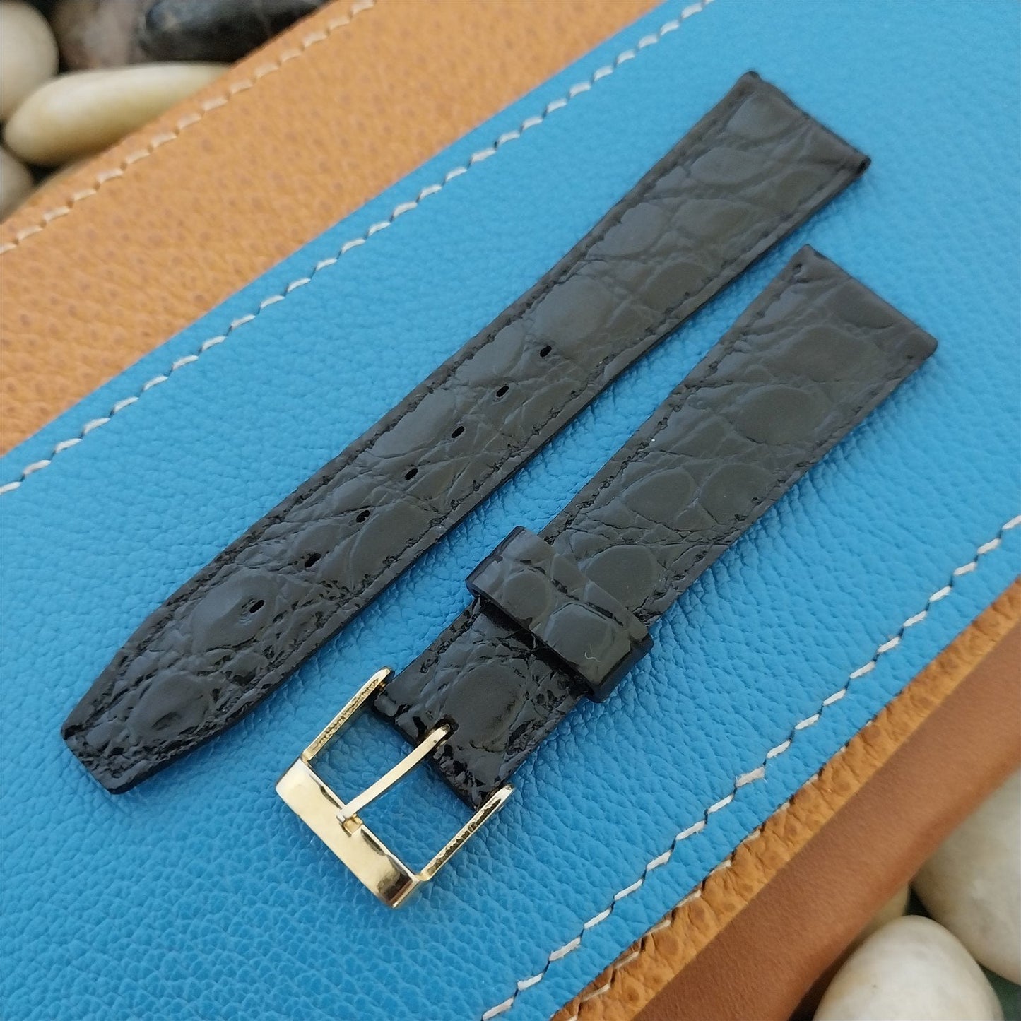 Vintage 18mm Hi-Fi Rubber Classic Tapered Unused Watch Band