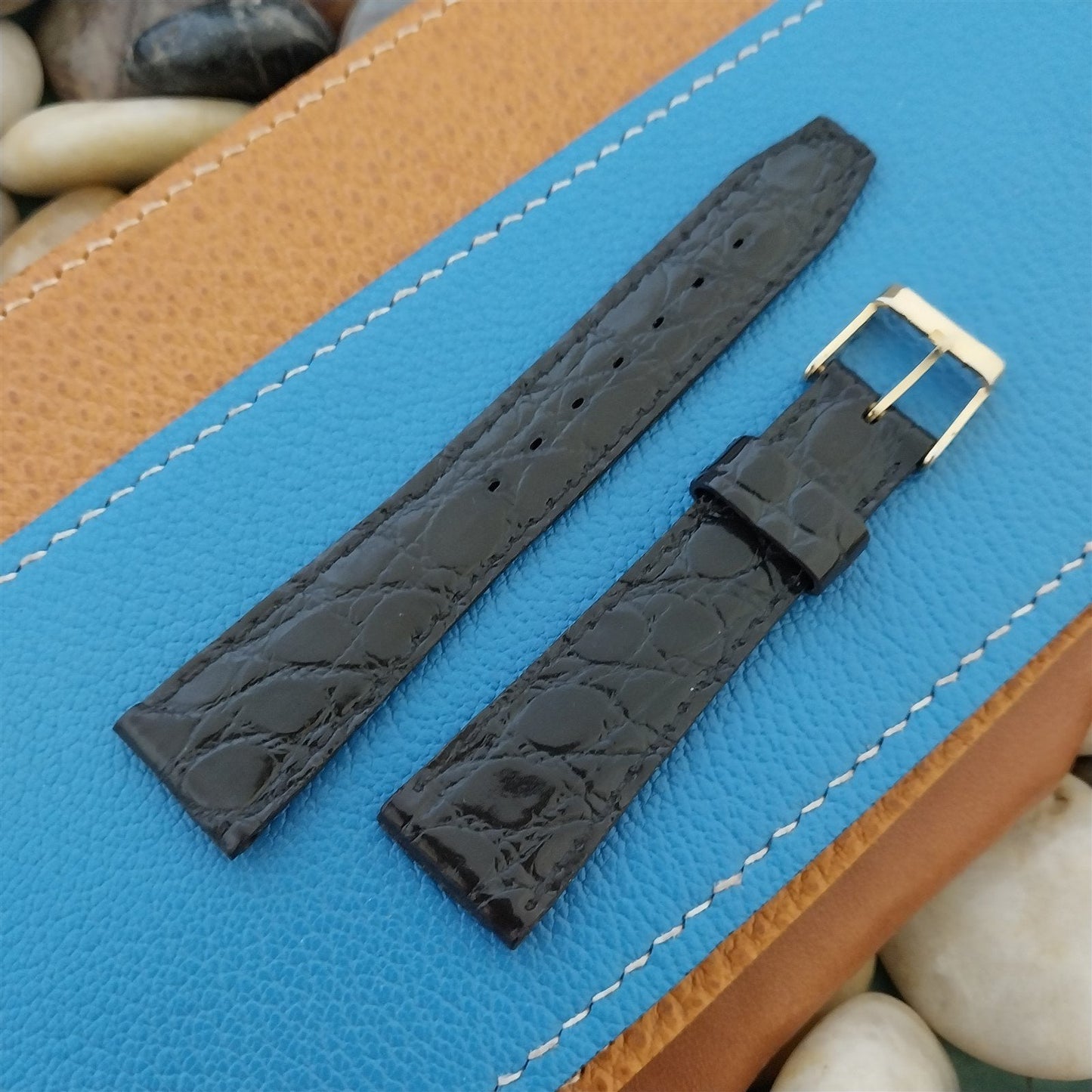 Vintage 18mm Hi-Fi Rubber Classic Tapered Unused Watch Band