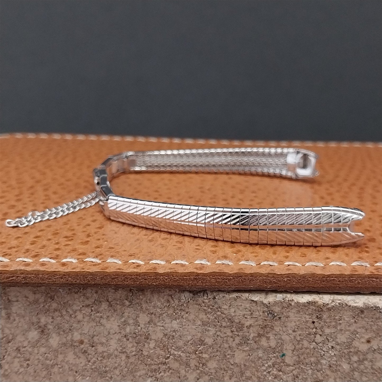 Classic 10k White Gold-Filled Ladies JB Champion Unused 1960s Vintage Watch Band