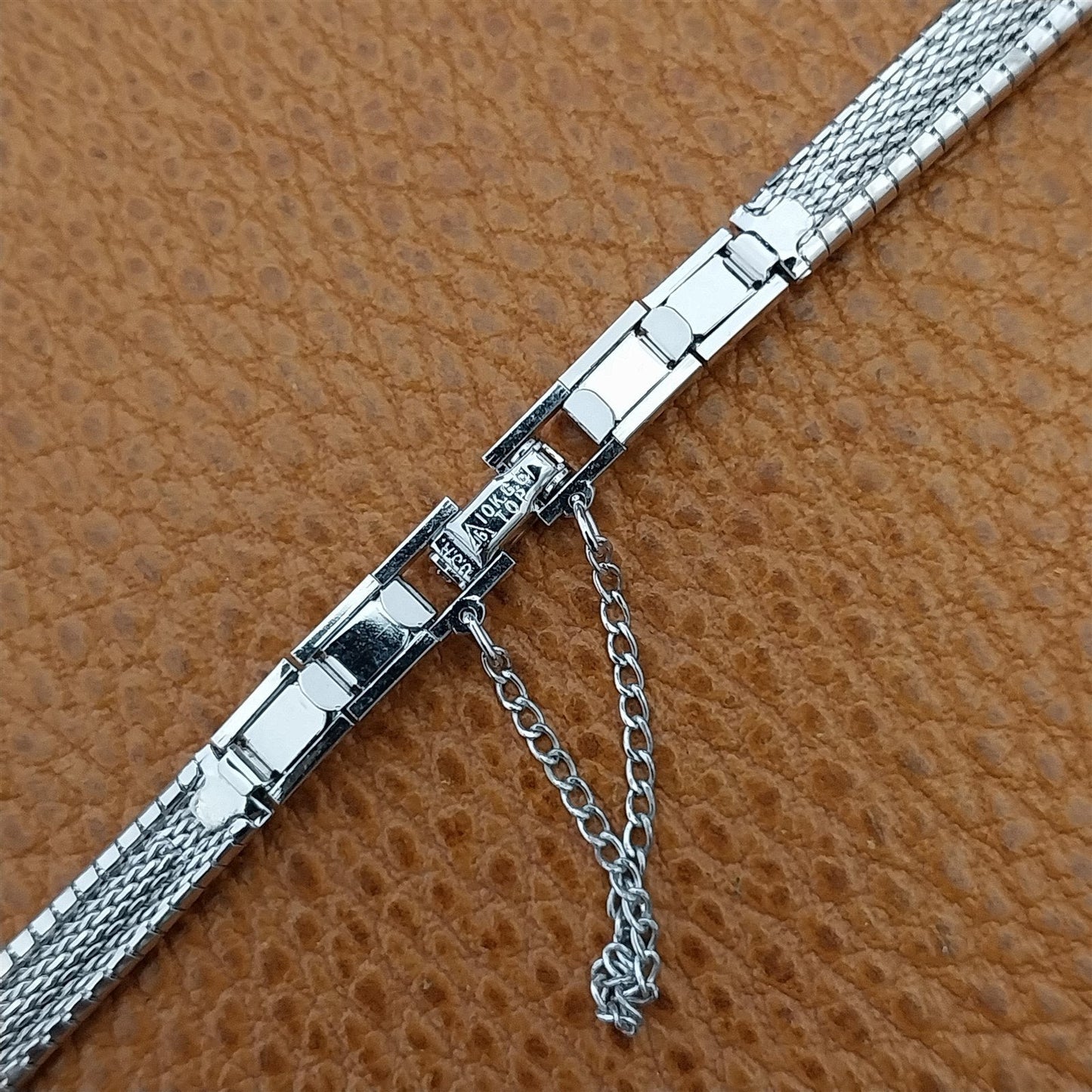 Classic 10k White Gold-Filled Ladies JB Champion Unused 1960s Vintage Watch Band