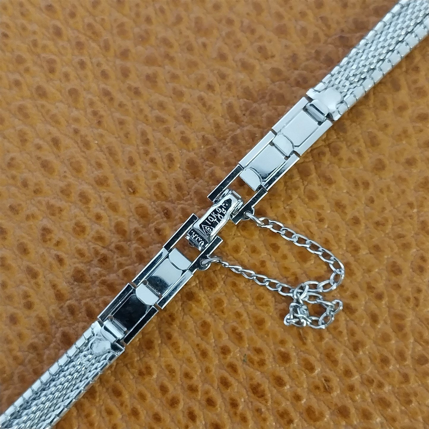 Classic 10k White Gold-Filled Ladies JB Champion Unused 1960s Vintage Watch Band