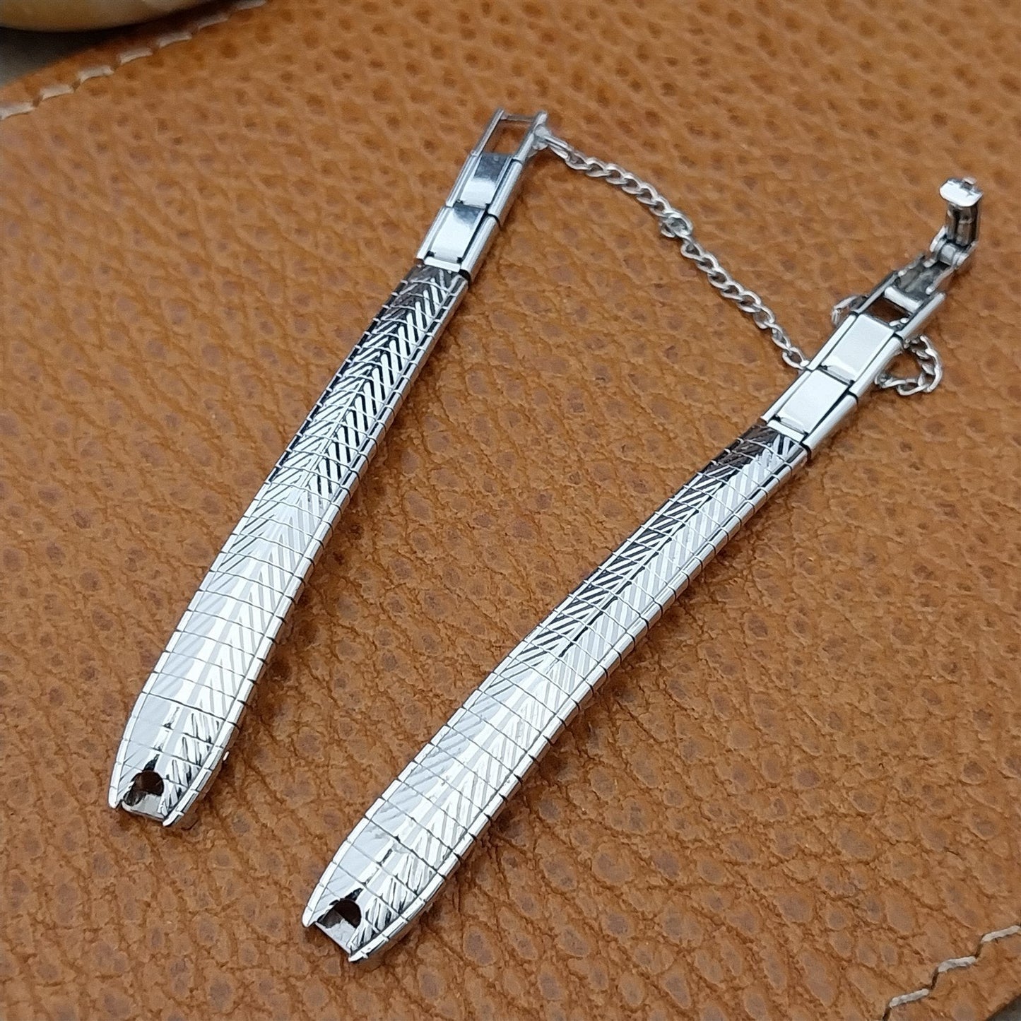 Classic 10k White Gold-Filled Ladies JB Champion Unused 1960s Vintage Watch Band
