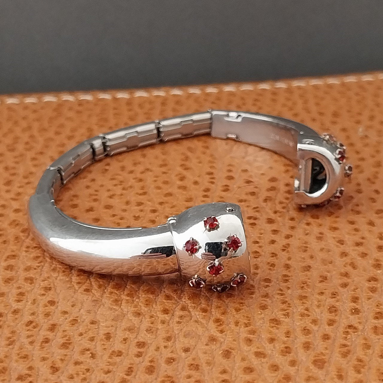 1950s Kreisler Ladies Gold-Filled & Red Rhinestone Cocktail Vintage Watch Band