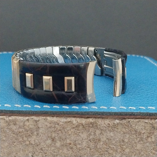 Vintage Admiral 17.2mm 10k Gold-Filled & Alligator Unused Classic Watch Band