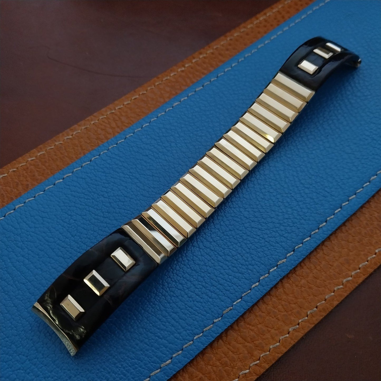 Vintage Admiral 17.2mm 10k Gold-Filled & Alligator Unused Classic Watch Band
