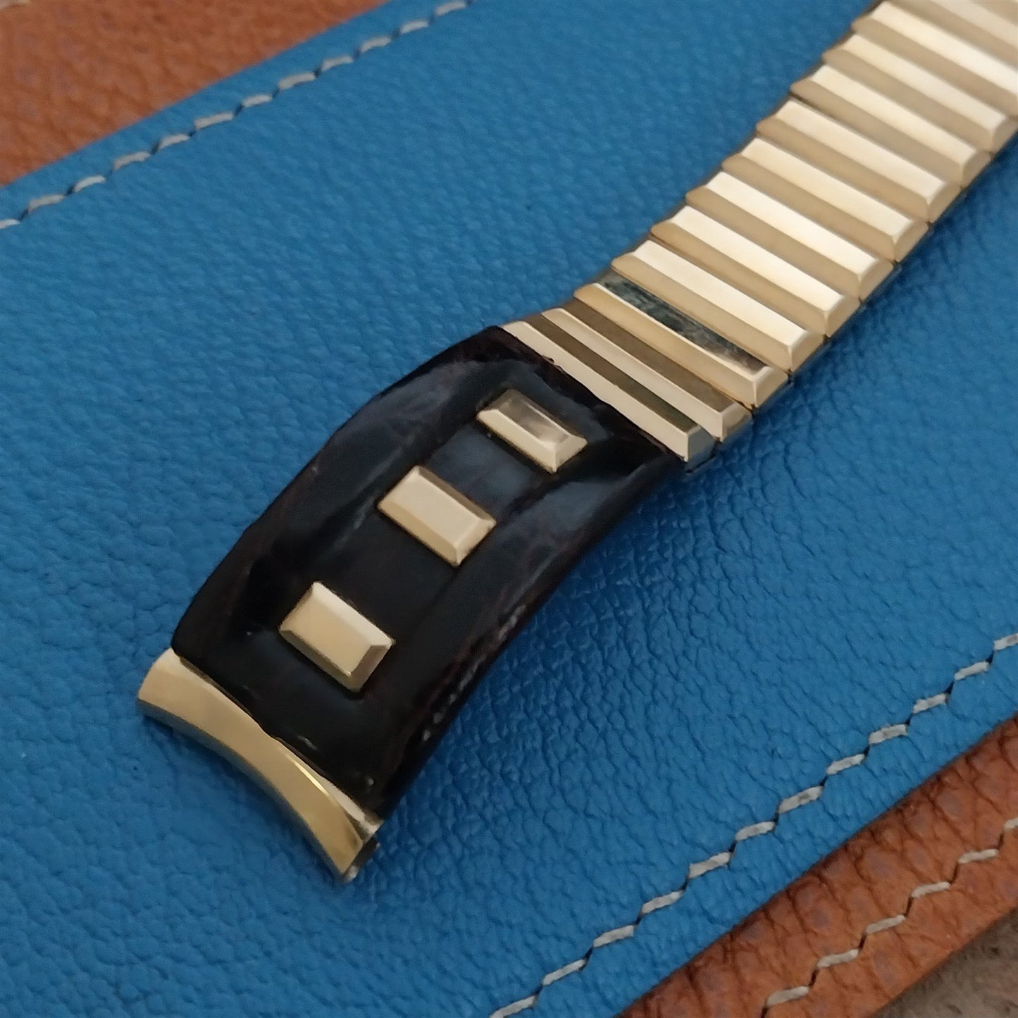 Vintage Admiral 17.2mm 10k Gold-Filled & Alligator Unused Classic Watch Band