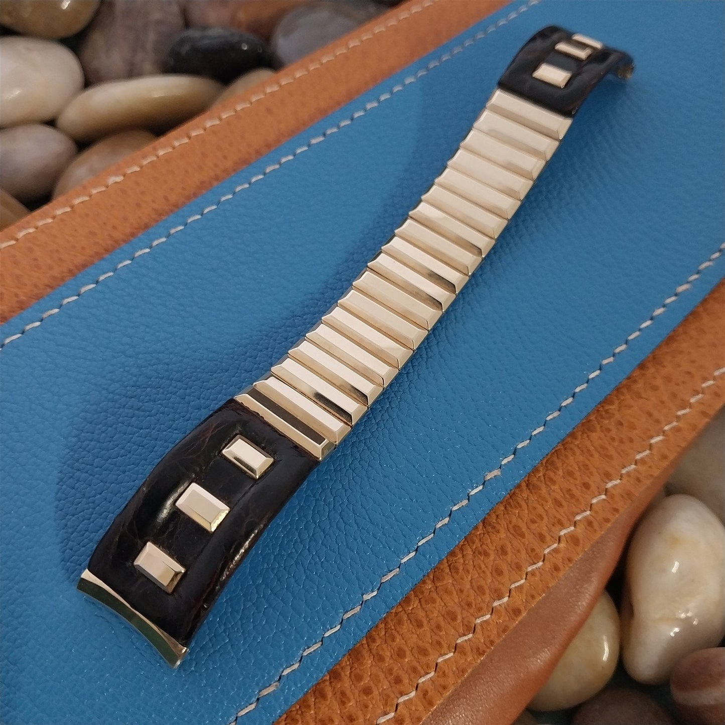 Vintage Admiral 17.2mm 10k Gold-Filled & Alligator Unused Classic Watch Band