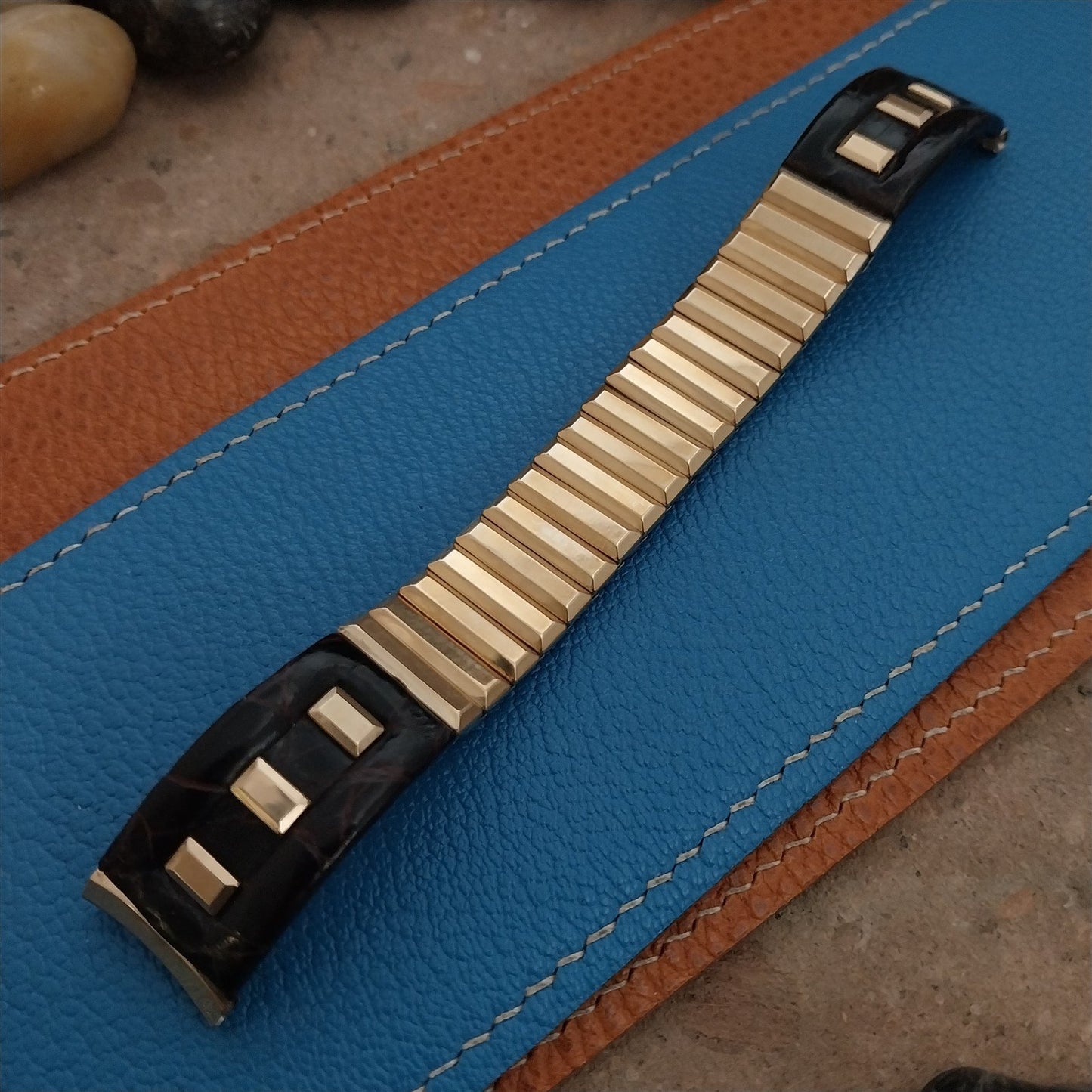 Vintage Admiral 17.2mm 10k Gold-Filled & Alligator Unused Classic Watch Band
