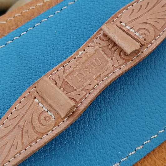 17mm Vintage Risto Natural Leather Classic Cuff nos 1960s Unused Watch Band