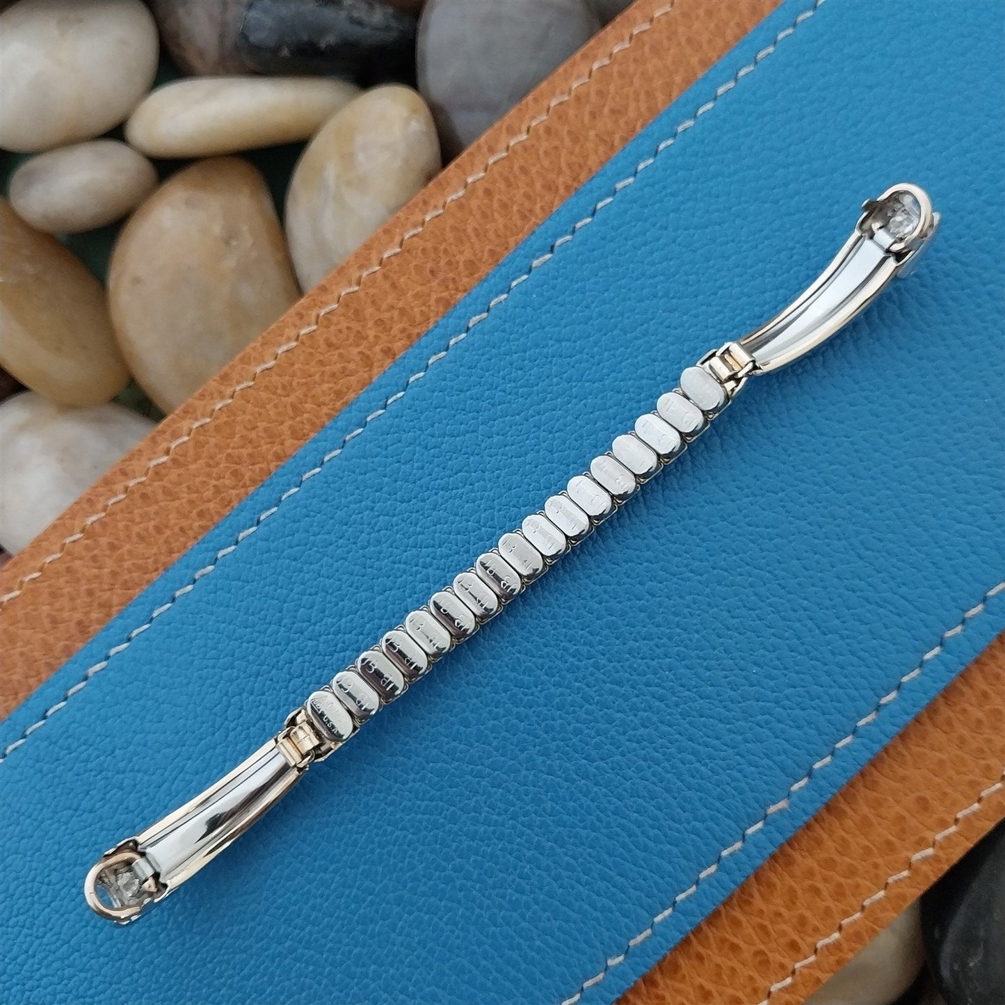 1950s Unused Ladies Yellow Gold-Filled & Rhinestones Cocktail Vintage Watch Band