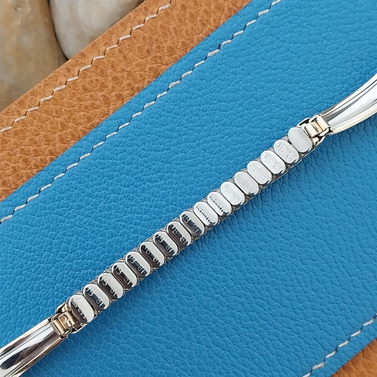 1950s Unused Ladies Yellow Gold-Filled & Rhinestones Cocktail Vintage Watch Band