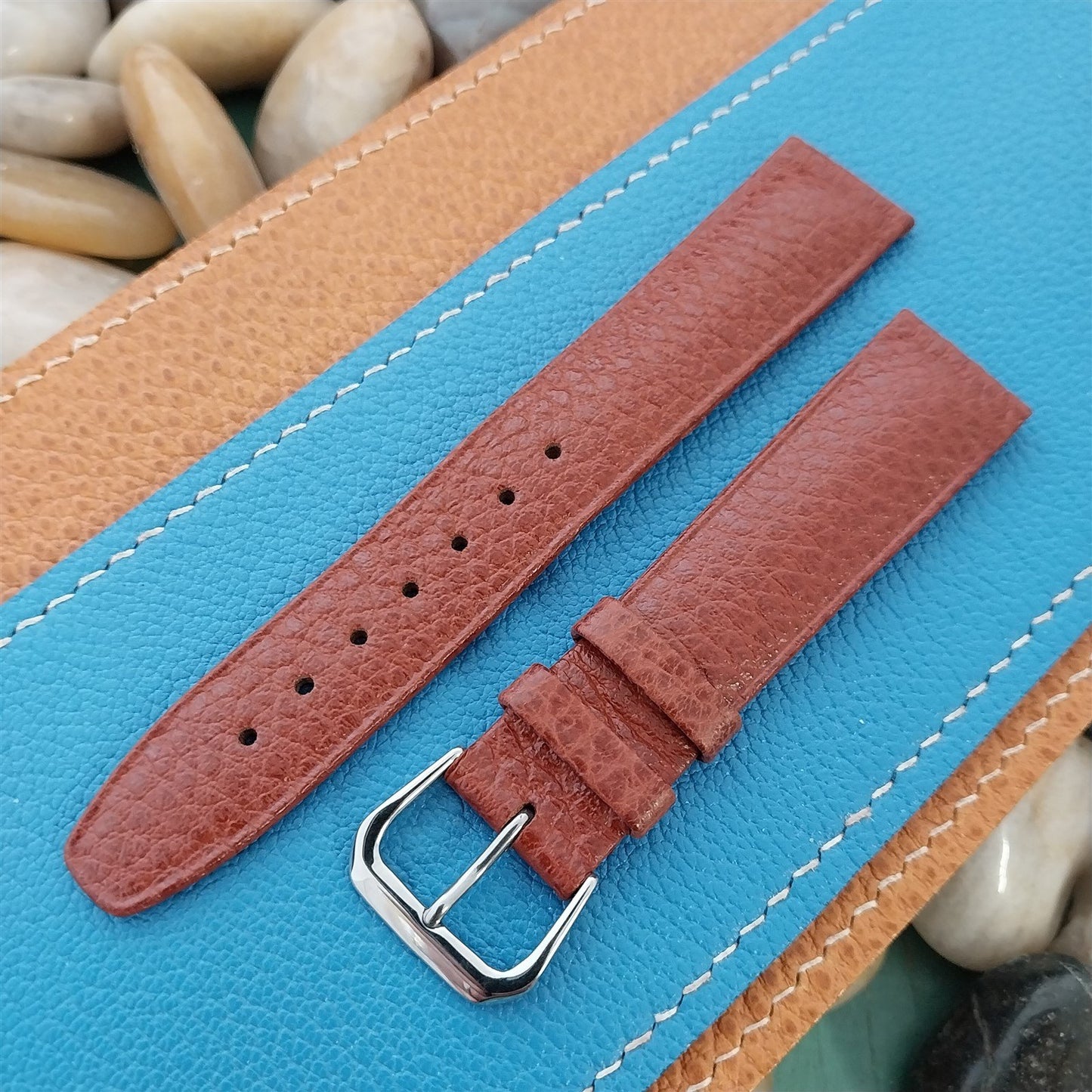 18mm Hirsch Arizona Tapered Brown Leather 18/16 Unused NOS Vintage Watch Band