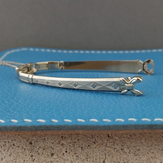 Vintage 1960s Speidel Yellow Gold-Filled Ladies Unused 1960s 2 Piece Watch Band