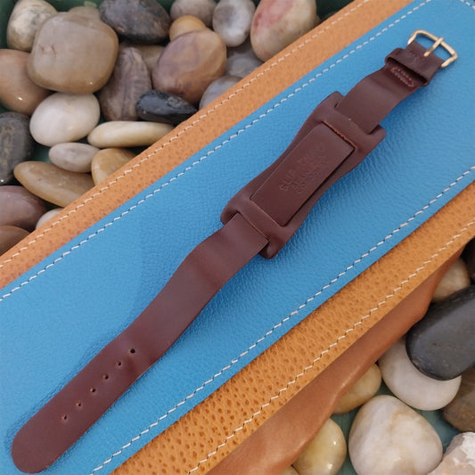 Vintage 16mm Shell Cordovan Single Pass With Pad Unused Classic Watch Band