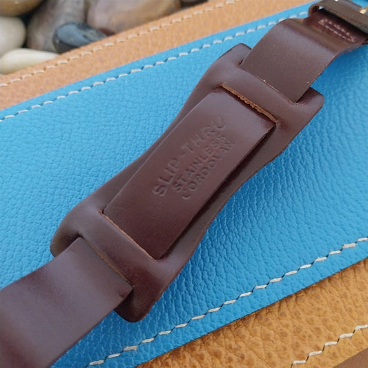 Vintage 16mm Shell Cordovan Single Pass With Pad Unused Classic Watch Band