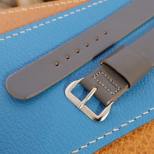 Vintage 16mm Gemex Long Classic Gray Shell Cordovan nos Classic 1950s Watch Band