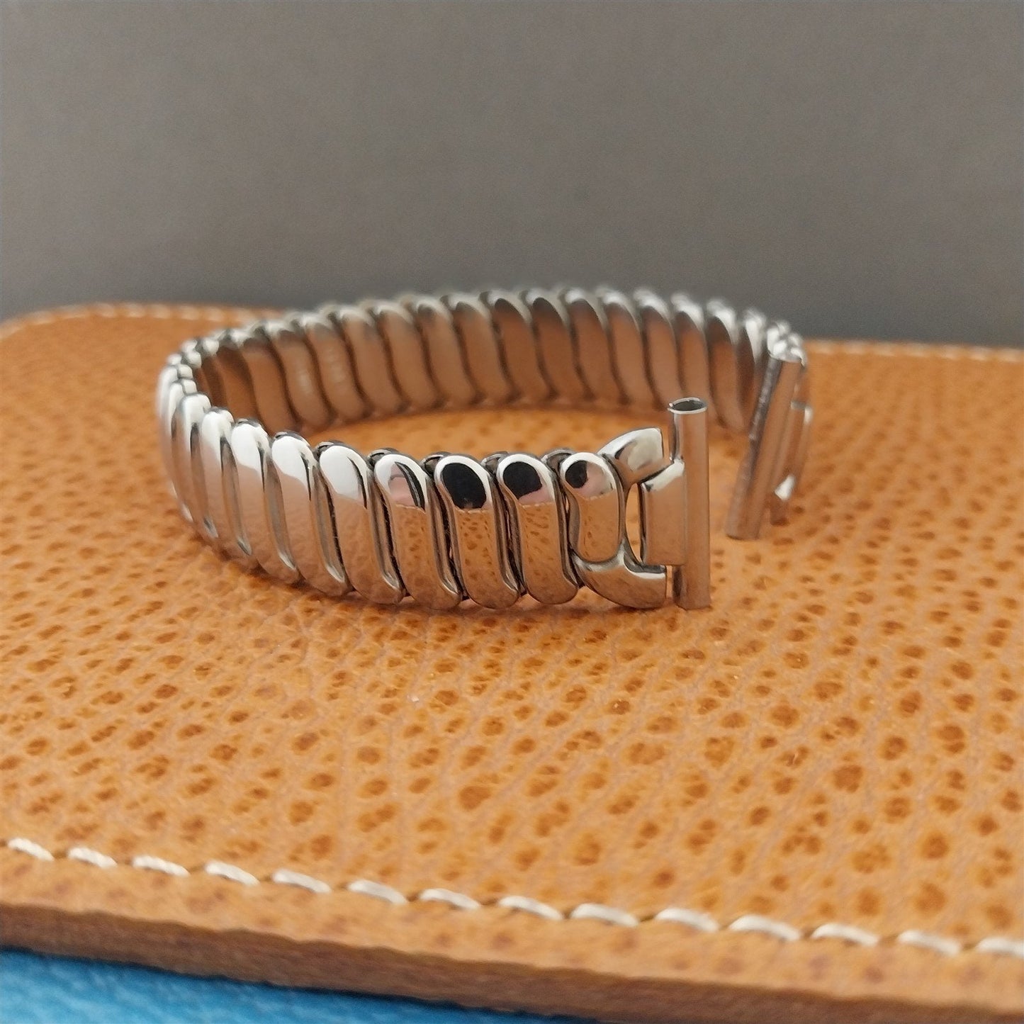 5/8" Stainless Steel Stretch Expansion Gemex Unused nos 1950s Vintage Watch Band