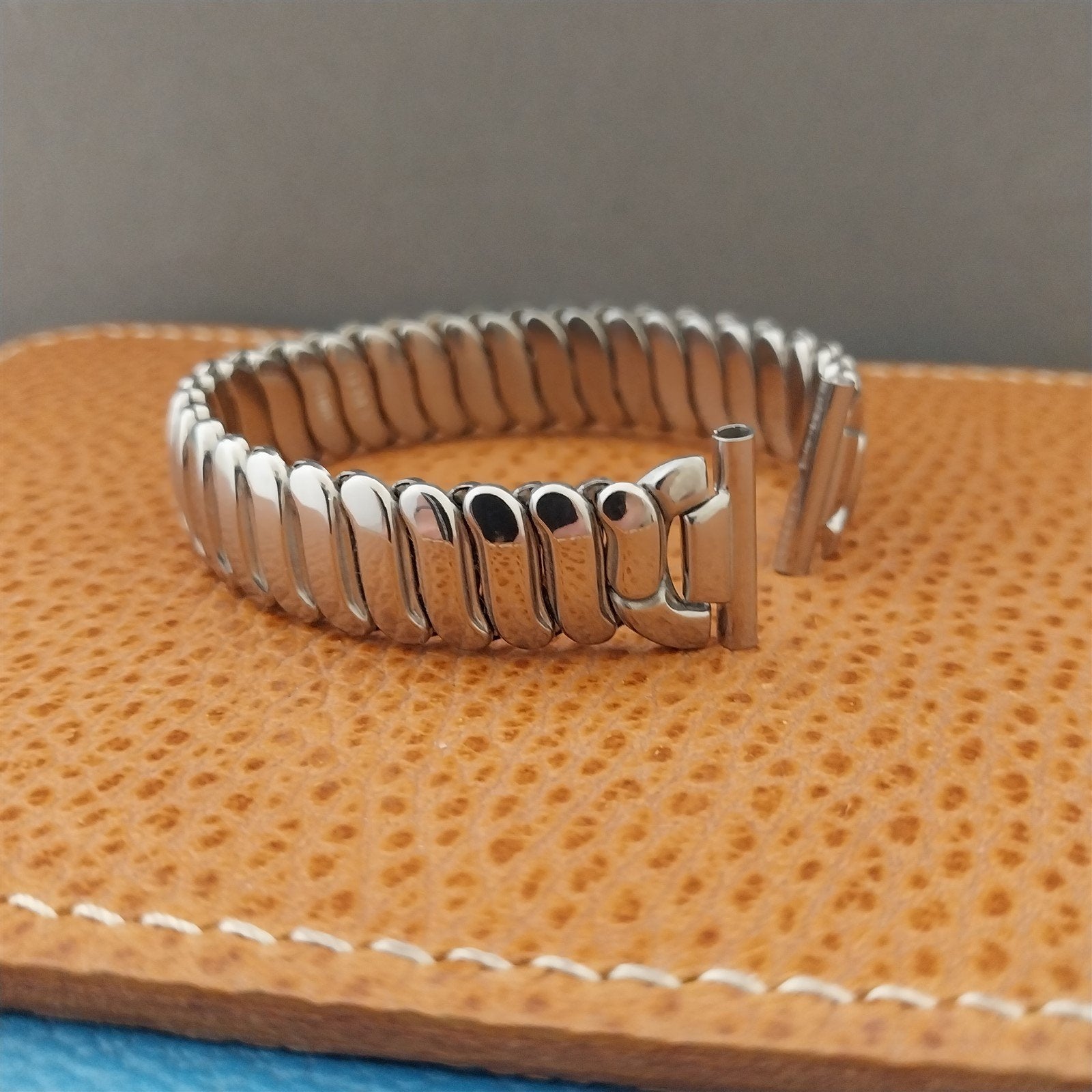 5/8" Stainless Steel Stretch Expansion Gemex Unused nos 1950s Vintage Watch Band