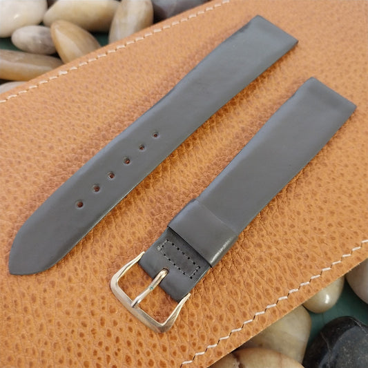 Vintage 19mm Long Classic Gray Shell Cordovan nos Classic 1960s Watch Band