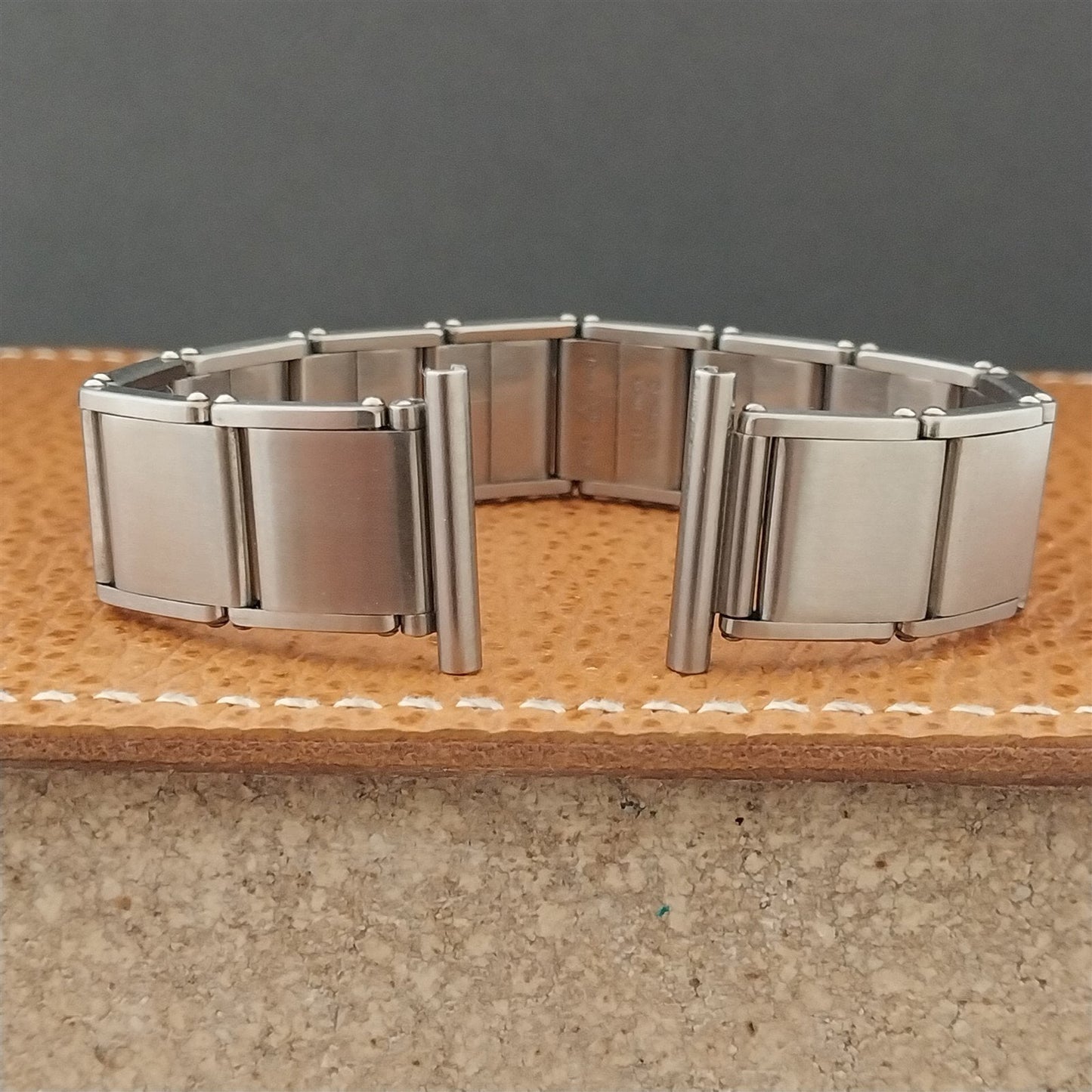 Vintage 20mm 19mm HC Rivet Link Swiss Stainless Steel Classic 1960s Watch Band