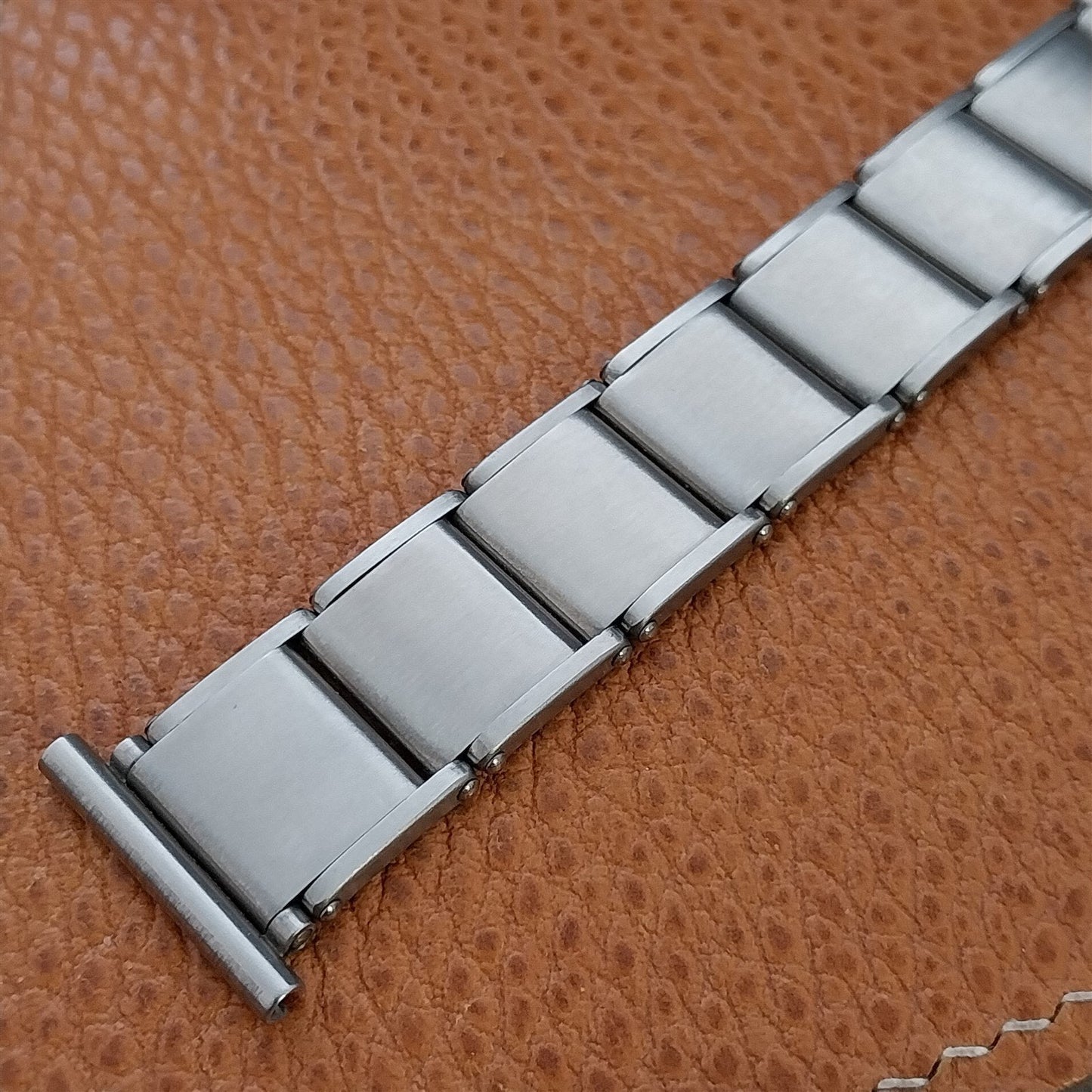 Vintage 20mm 19mm HC Rivet Link Swiss Stainless Steel Classic 1960s Watch Band