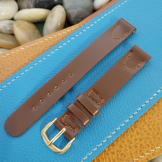 Vintage 15mm Classic Brown Shell Cordovan Unused 1950s Watch Band