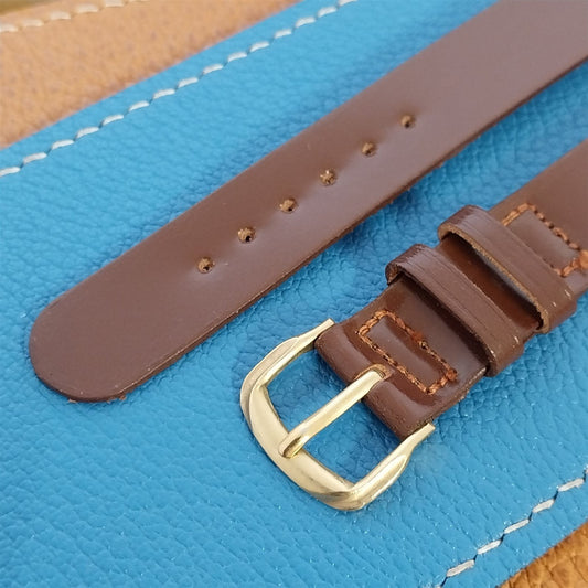 Vintage 15mm Classic Brown Shell Cordovan Unused 1950s Watch Band