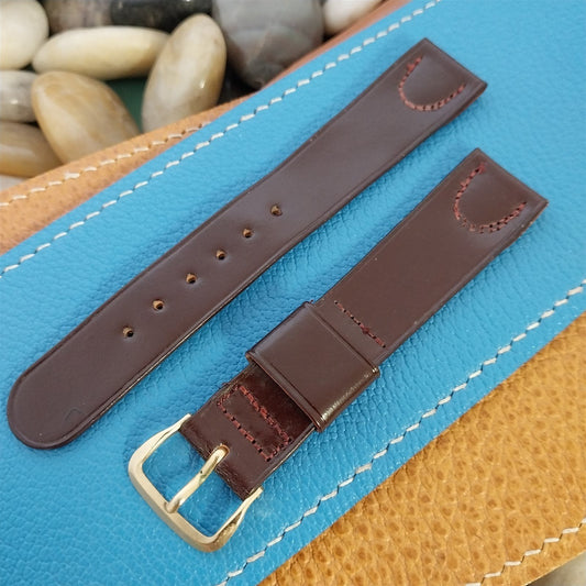 Vintage 18mm Classic Brown Shell Cordovan Unused 1950s-1960s Watch Band