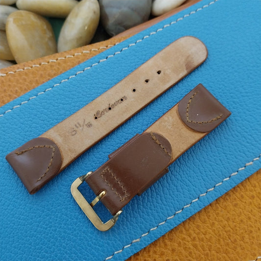 Vintage 18mm Short Brown Shell Cordovan Unused 1950s Classic Watch Band