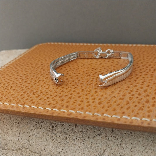 Classic White Gold-Filled Ladies JB Champion Unused 1960s Vintage Watch Band