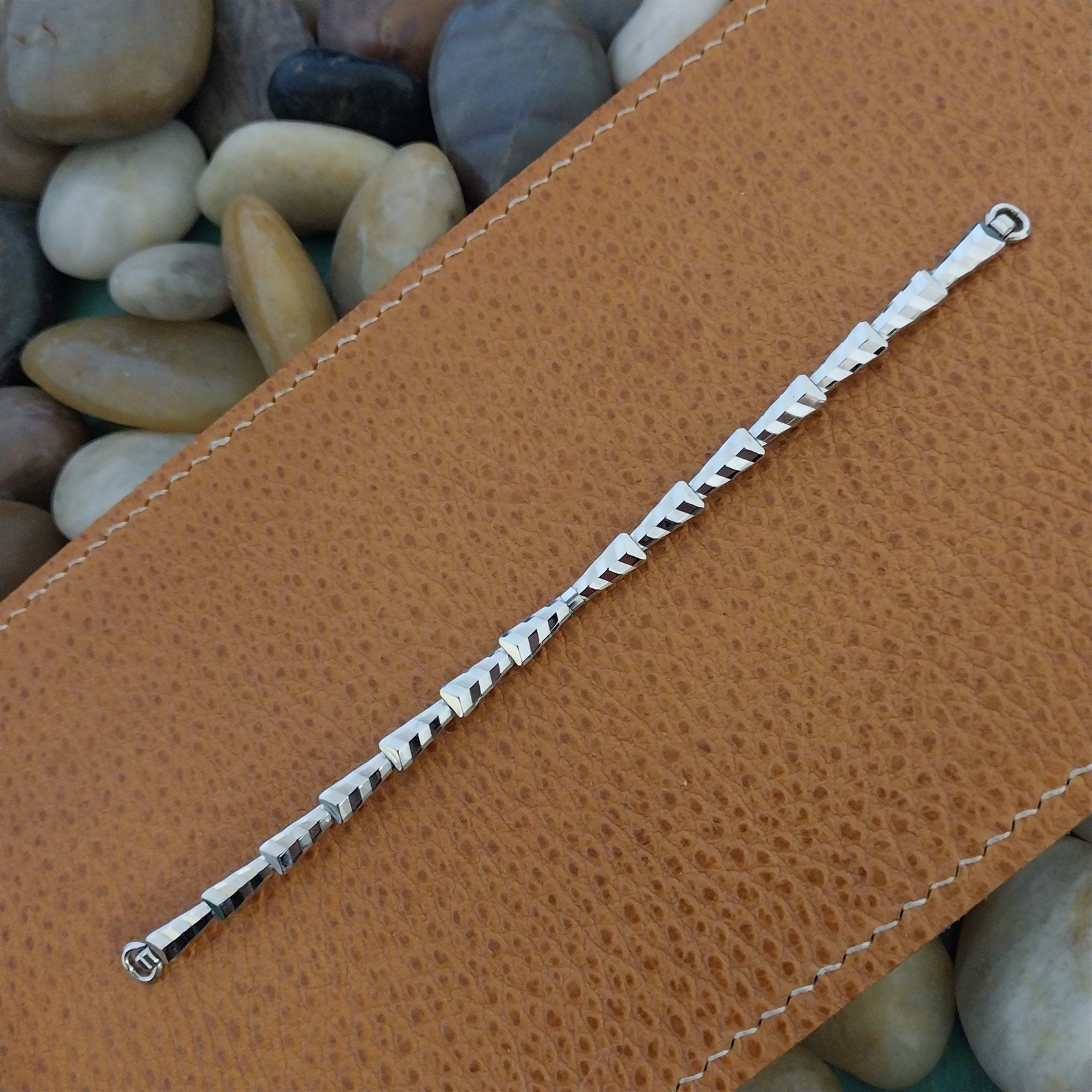 Ladies White Gold-Fill Gemex Single Lug Unused 1950s Vintage Cocktail Watch Band