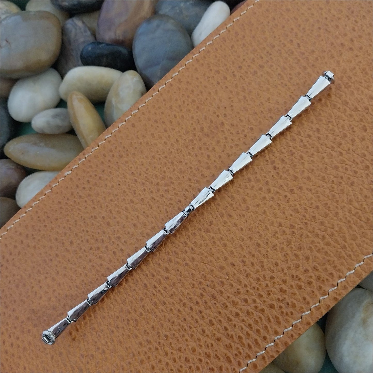 Ladies White Gold-Fill Gemex Single Lug Unused 1950s Vintage Cocktail Watch Band