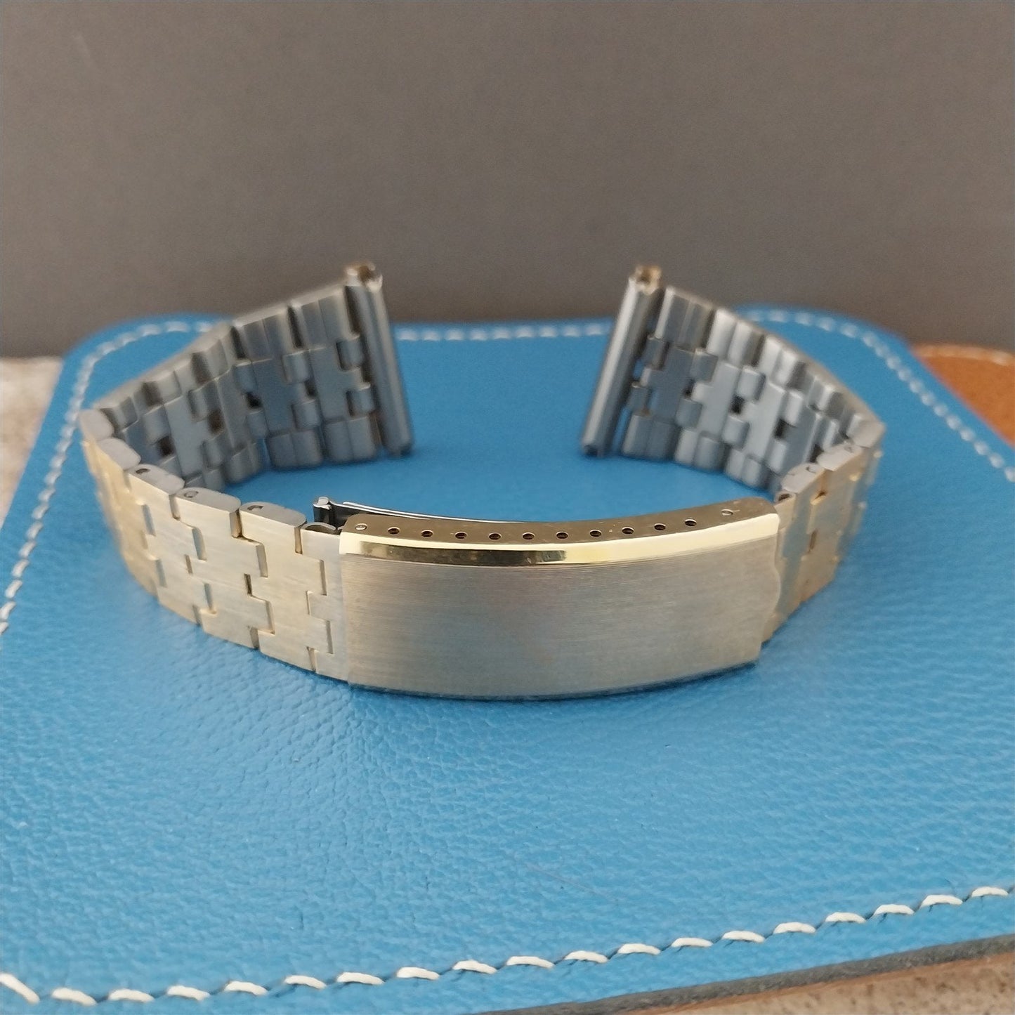 Gold-Tone JB Champion LED LCD 1970s-1980s Vintage Watch Band nos 25mm 22mm