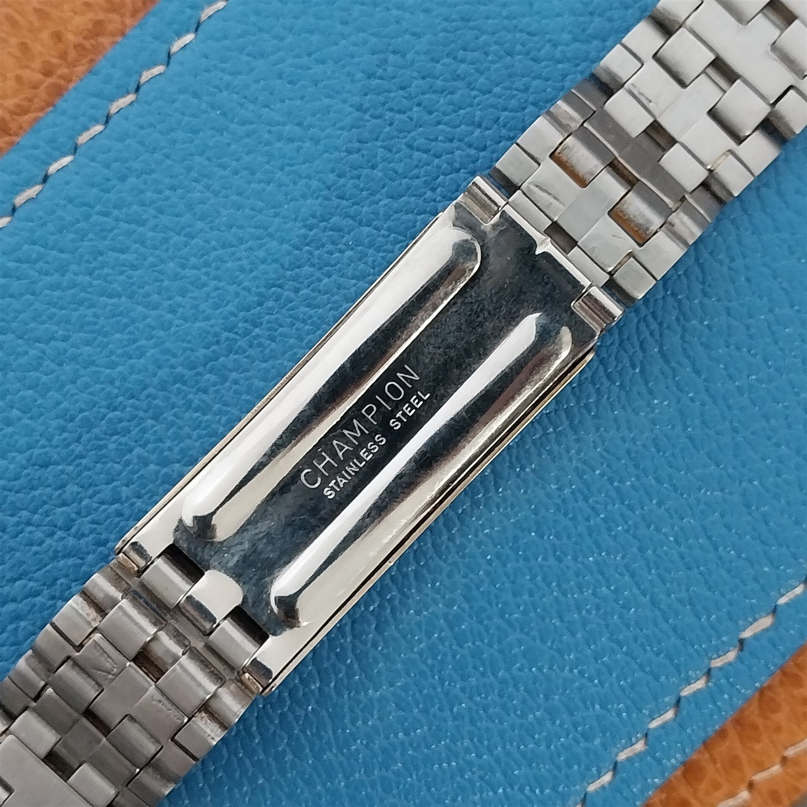 Gold-Tone JB Champion LED LCD 1970s-1980s Vintage Watch Band nos 25mm 22mm