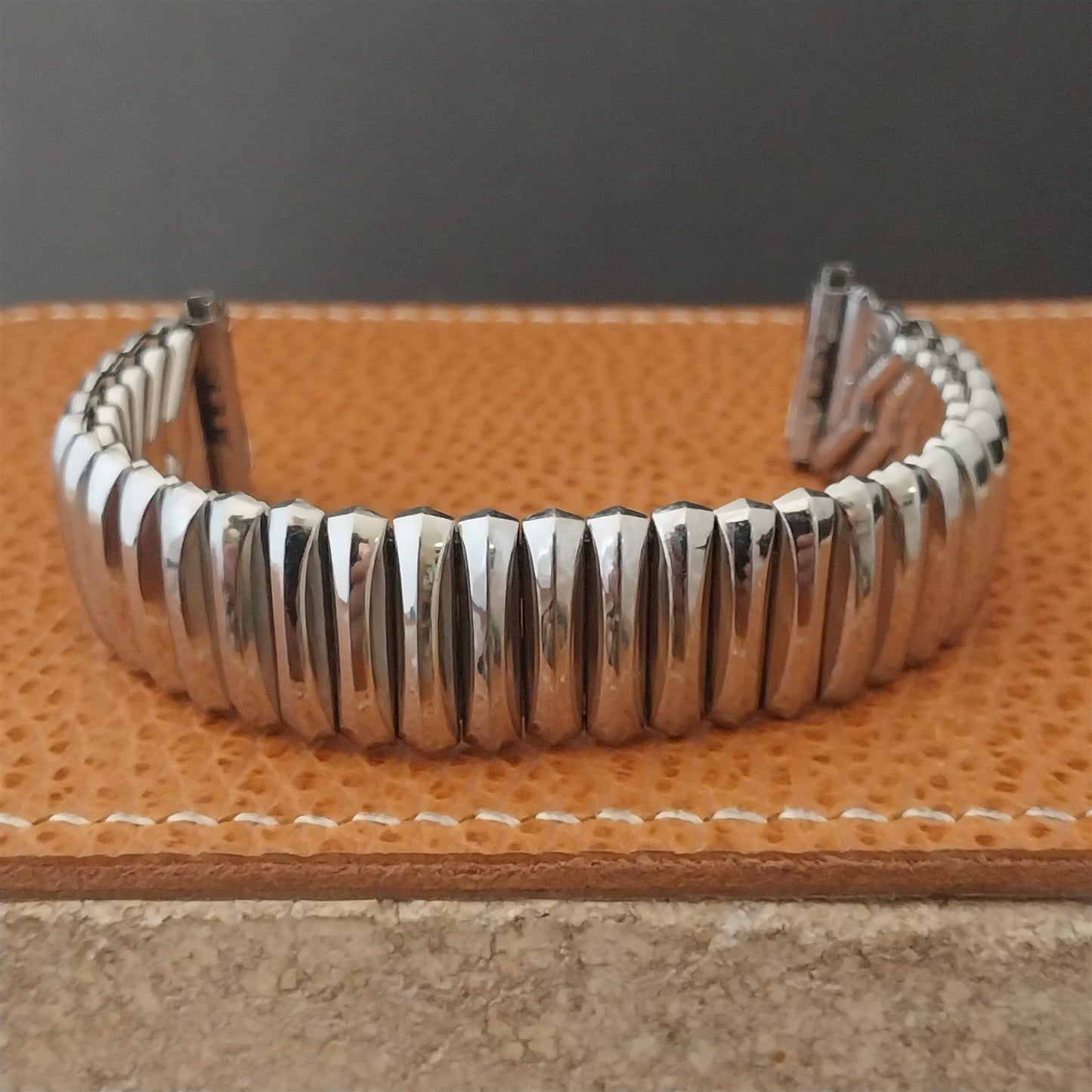 1950s Elgin Hadley Classic Stainless Stretch 16mm 17mm 18mm Vintage Watch Band