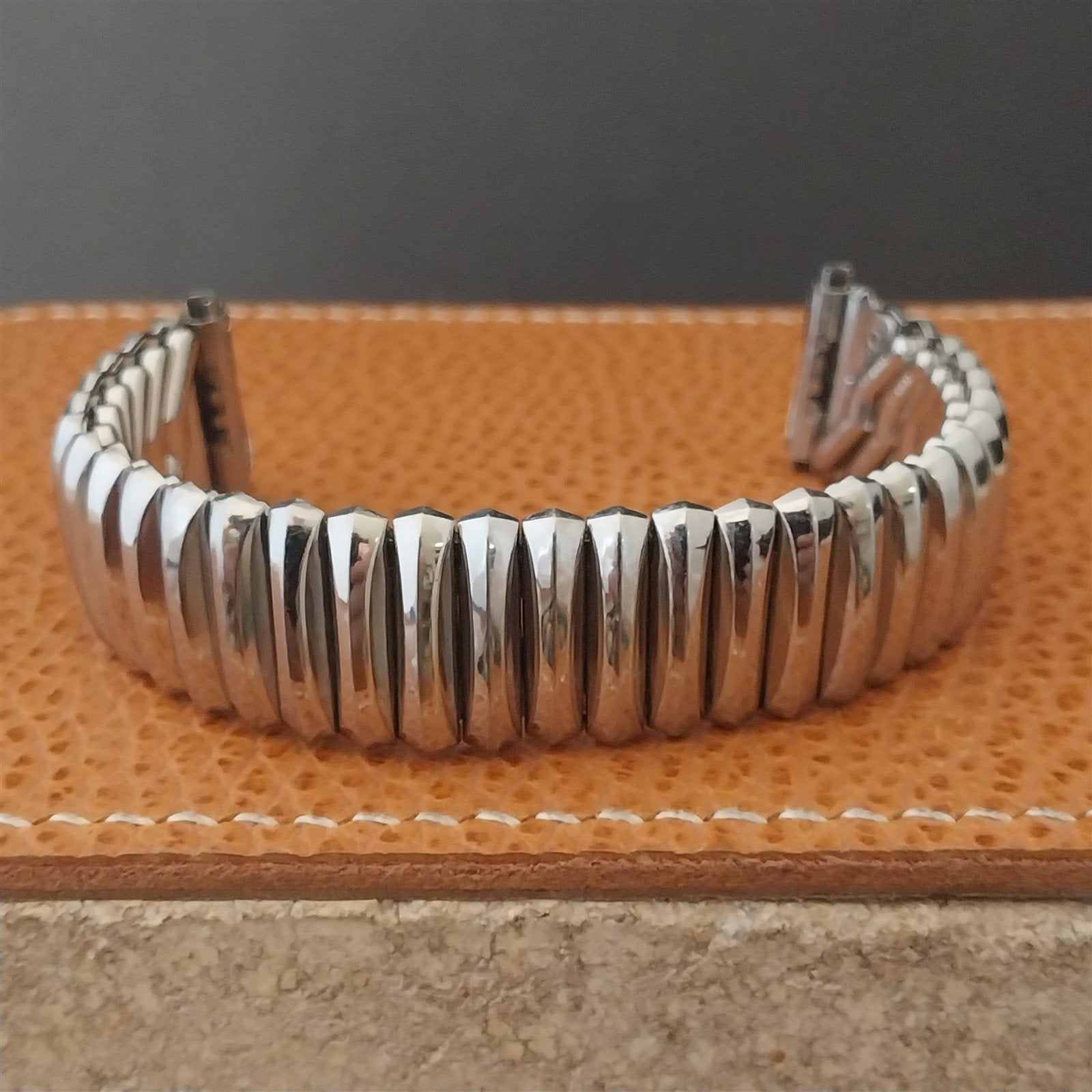 1950s Elgin Hadley Classic Stainless Stretch 16mm 17mm 18mm Vintage Watch Band
