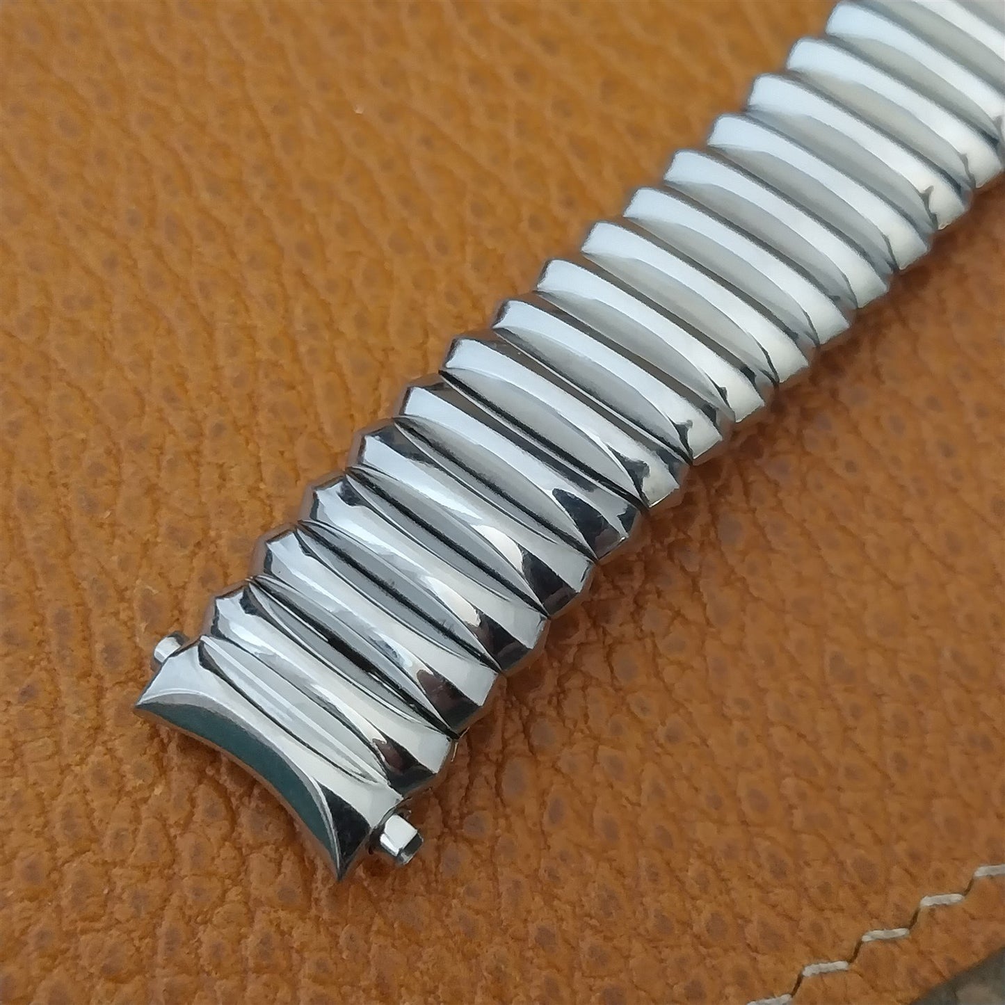 1950s Elgin Hadley Classic Stainless Stretch 16mm 17mm 18mm Vintage Watch Band