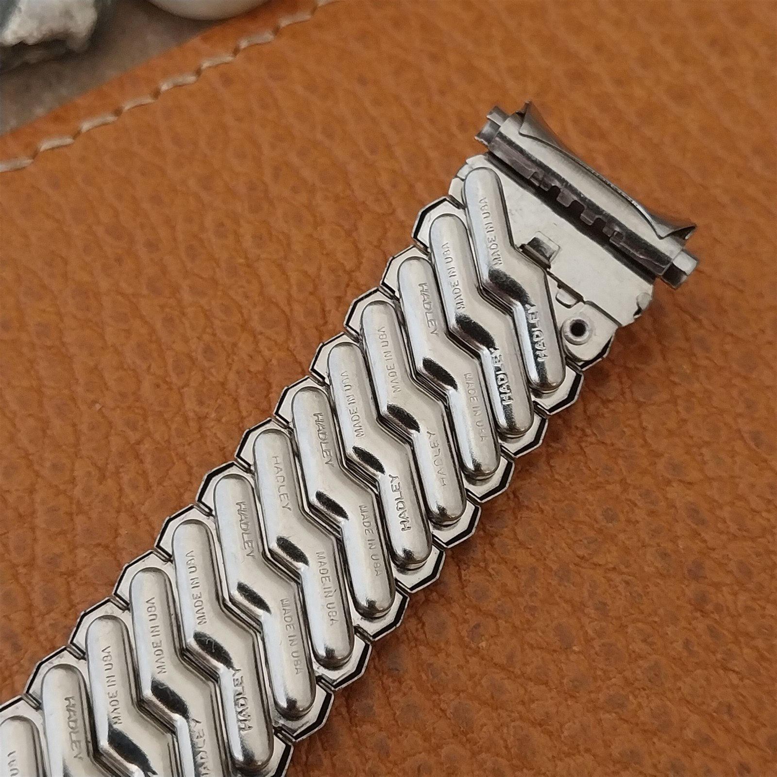 1950s Elgin Hadley Classic Stainless Stretch 16mm 17mm 18mm Vintage Watch Band