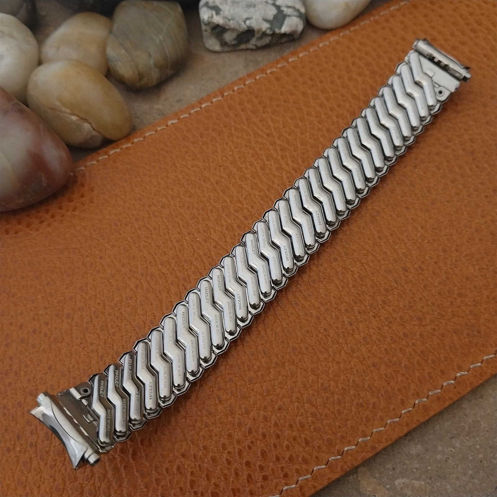 1950s Elgin Hadley Classic Stainless Stretch 16mm 17mm 18mm Vintage Watch Band